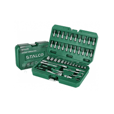 STALCO sada nástrčných a zástrčných hlavic 1/4" - 48 ks (S-54015)