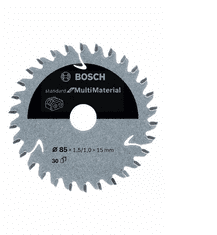 BOSCH Professional Pilový kotouč Standard for Multimaterial pro aku pily 85×1,5/1×15 T30 (2608837752)