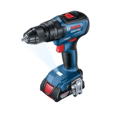 BOSCH Professional AKU příklepová vrtačka GSB 18V-50, 2x2,0 Ah s nabíječkou v kufru L-CASE (06019H5100)