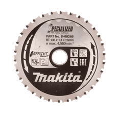 Makita B-69266 TCT pilový kotouč EFFICUT kov 136mm x 30T (B-69266)