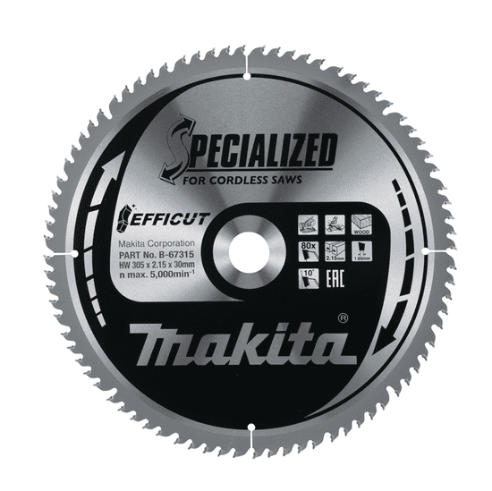 Makita pilový kotouč Efficut 305x2,15x30 mm 80T (B-67315)