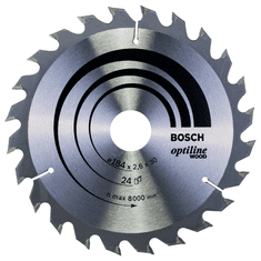 BOSCH Professional pilový kotouč Optiline Wood 184x2,6x30 mm, 24z (2608640610)