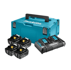 Makita AKU sada Li-ion LXT 18V, 4x BL1860B + DC18RD + Makpac (198091-4)