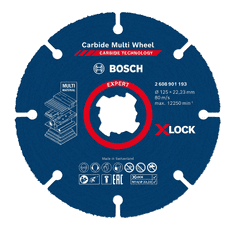 BOSCH Professional víceúčelový řezný kotouč EXPERT Carbide Multi Wheel X-LOCK 125 mm, 22,23 mm (2608901193)