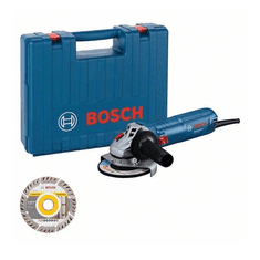 BOSCH Professional úhlová bruska GWS 12-125 + diamantový kotouč v kufru (06013A6102)