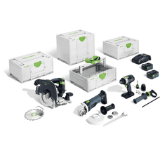 Festool AKU sada Combo pro dřevostavby HKC 55/TPC 18/AGC 18/TB M 137 (578025)