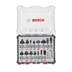 BOSCH Professional sada drážkovacích fréz 15 ks, stopka 6 mm (2607017471)