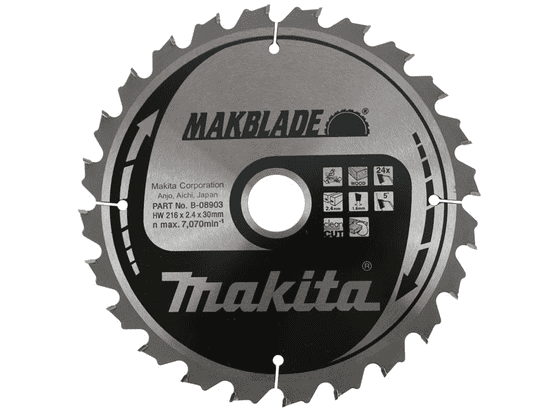 Makita B-08903 pilový kotouč 216x2,4x30 24 Z (B-08903)