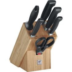 Zwilling four Star 7 EL černě kovaných blokových kuchyňských nožů s brouskem a nůžkami