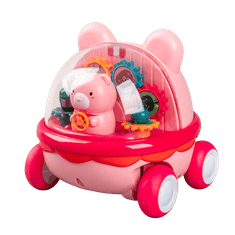 CAB Toys Natahovací autíčko pro děti Medvídek - růžové