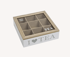 vyprodejpovleceni Dřevěná krabička na čaj I LOVE TEA