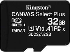 Kingston 32GB microSDHC Canvas Select Plus A1 CL10 100MB/s bez adapteru