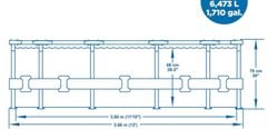 Bestway Bazén Steel Pro, 56681, kartušová filtrace, 366x76 cm