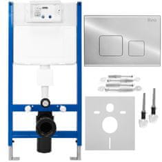 REA Podomítkový modul pro WC závěsné mísy s tlačítkem F Chrome