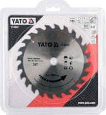 YATO Kotouč na dřevo TCT 185 x 20 mm 24z (pro YT-82150, YT-82151, YT-82152)