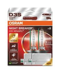 Osram OSRAM D3S 35W XENARC NIGHT BREAKER LASER plus 220procent 2ks 66340XN2-2HB