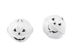 Rolnička dýně halloween Ø30, 40 mm - (Ø40 mm) bílá (2 ks)