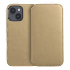 Apple Pouzdro / obal na Apple iPhone 15 zlaté - knížkové Dual Pocket