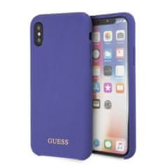 Apple Obal / kryt na Apple iPhone X fialový GUESS - originální GUHCPXLSGLUV