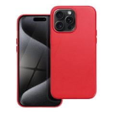Apple Obal / kryt na Apple iPhone 15 PRO MAX červený - Leather Mag Cover