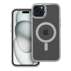 Apple Obal / kryt na Apple iPhone 15 PLUS šedý - Color Edge Mag Cover