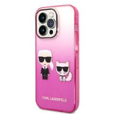 Apple Obal / kryt na Apple iPhone 14 Pro růžový - Choupette Karl Lagerfeld
