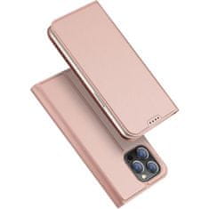 Apple Pouzdro / obal na Apple iPhone 15 Pro Max růžové - knížkové DUX DUCIS Skin Pro - Smooth Leather