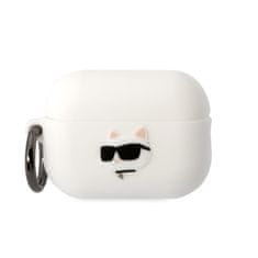 Karl Lagerfeld NFT Choupette silikonový kryt pro AirPods Pro 2, černý Bílá