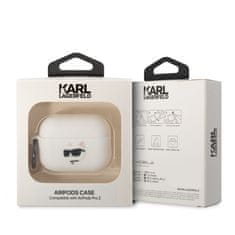 Karl Lagerfeld NFT Choupette silikonový kryt pro AirPods Pro 2, černý Bílá