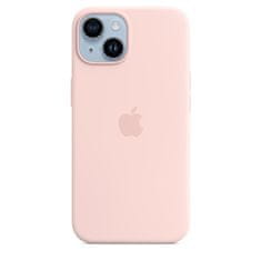 Apple silikonový kryt s MagSafe na iPhone 14 Křídově růžová