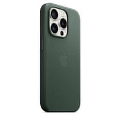 Apple FineWoven kryt s MagSafe na iPhone 15 Pro Listově zelená