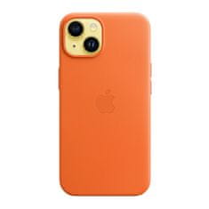 Apple kožený kryt s MagSafe na iPhone 14 Oranžová