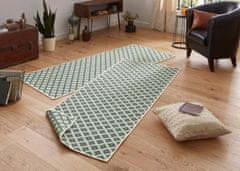 NORTHRUGS Kusový koberec Twin-Wendeteppiche 103125 grün creme – na ven i na doma 80x350