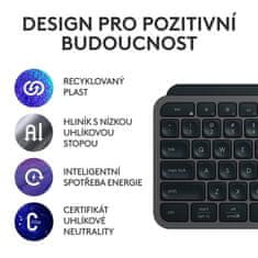 Logitech Počítačová klávesnice MX Keys S, CZ/ SK layout - grafitová