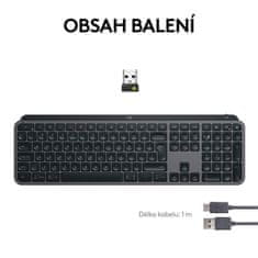 Logitech Počítačová klávesnice MX Keys S, CZ/ SK layout - grafitová