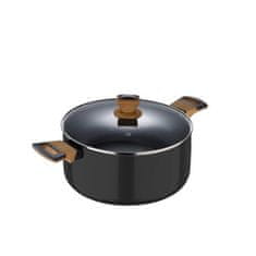 Bergner Kastrol BG-32035-BK s nepřilnavým povrchem a poklicí 20 cm Earth Black