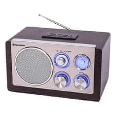 Roadstar Dřevěné rádio , HRA-1345NUS/WD, 16 W