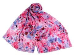 Kraftika 1ks pink letní šátek / šála 75x180 cm, vzorované šály