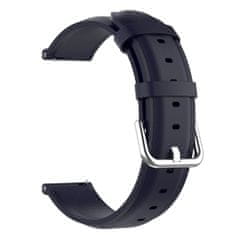 BStrap Leather Lux řemínek na Garmin Vivoactive 5, navy blue