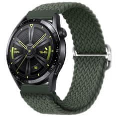 BStrap Elastic Nylon řemínek na Garmin Vivoactive 5, olive green