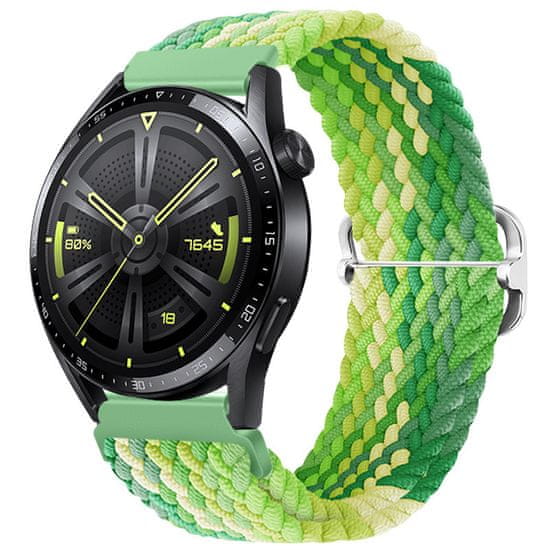 BStrap Elastic Nylon řemínek na Garmin Vivoactive 5, lime