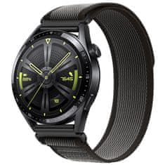 BStrap Velcro Nylon řemínek na Garmin Vivoactive 5, black gray