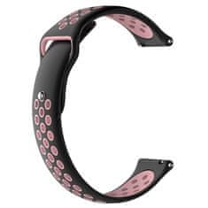 BStrap Silicone Sport řemínek na Garmin Vivoactive 5, black/pink