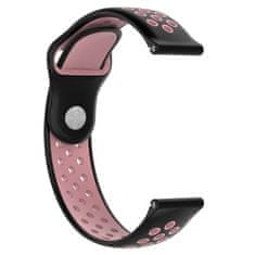 BStrap Silicone Sport řemínek na Garmin Vivoactive 5, black/pink