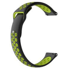 BStrap Silicone Sport řemínek na Garmin Vivoactive 5, black/Green