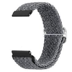 BStrap Braid Nylon řemínek na Garmin Vivoactive 5, gray black