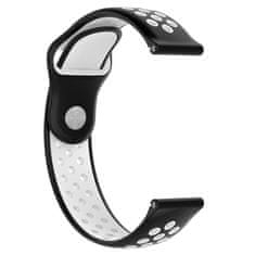 BStrap Silicone Sport řemínek na Garmin Vivoactive 5, black/white