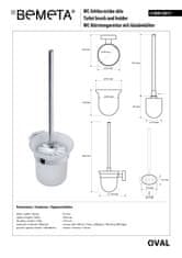 BPS-koupelny OVAL: WC štětka - 118413011