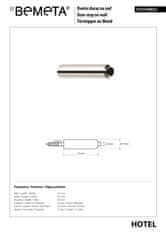 BPS-koupelny Dveřní doraz na stěnu, nerez, lesk - 101218022