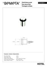 BPS-koupelny Dveřní doraz na zem, nerez, lesk - 101218012